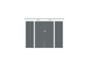 Zahradní domek kovový 2,4 x 1,8 m s pultovou střechou antracit Riwall PRO RMSP 6x8 Anthracite