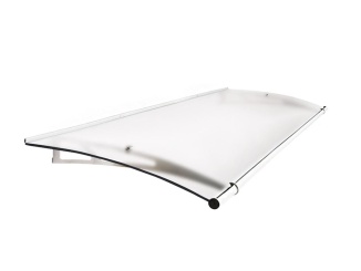 Vchodové stříšky Scobax –  Fine XL 205 x 142 cm strieborná / mliečna