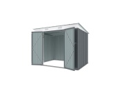Zahradní domek kovový 2,4 x 1,8 m s pultovou střechou antracit Riwall PRO RMSP 6x8 Anthracite
