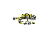 Aku 18 V set (R18DD3 + R18T-0 + RRS1801M + R18CSP + 1 x 5,0 Ah + 1 x 2 Ah baterie + nabíječka) Ryobi RYOBI R18CK4-252S