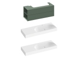 Ravak SD Lite 120 L skrinka pod umývadlo Grey Green