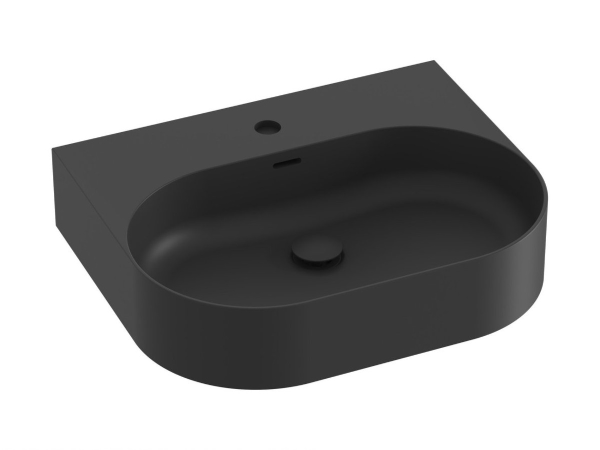 Ravak Umyvadlo Ceramic Slim Wall O 55 N, s otvorem pro baterii, s přepadem, bílá matná