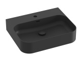Ravak Umývadlo Ceramic Slim Wall R 55 N, s otvorom pre batériu, s prepadom, čierna matná