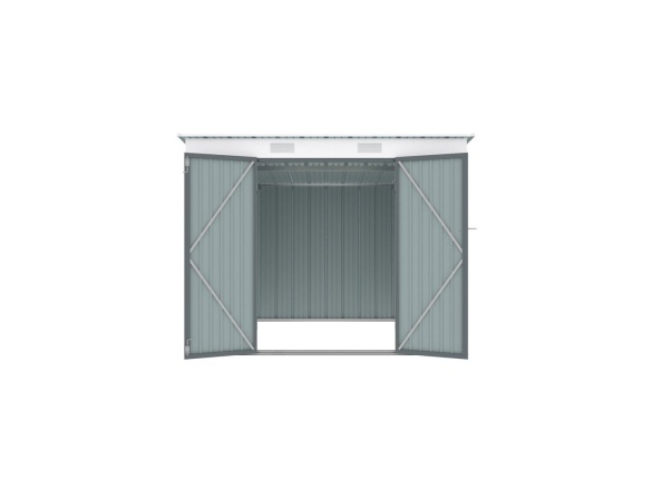 Zahradní domek kovový 2,4 x 1,8 m s pultovou střechou antracit Riwall PRO RMSP 6x8 Anthracite