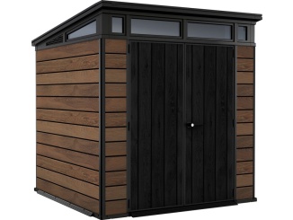 Plastové –  Keter Zahradní domek  Signature 7x7 Walnut, s podlahou