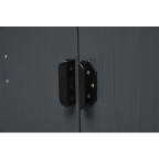 Zahradní domek kovový 2,4 x 1,7 m se sedlovou střechou Antracit Riwall PRO RMSA 6x8 Anthracite