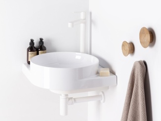 Nástěnná –  Ravak Umyvadlo Yard 45 C, s otvorem pro baterii, bez přepadu, bílá