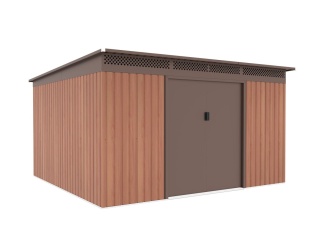 Plechové –  G21 Zahradní domek  GRAH 1132 - 340 x 333 cm, hnědý