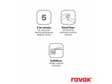 Ravak CL 022.00CR Vanová nástěnná baterie bez sprchového setu, chrom