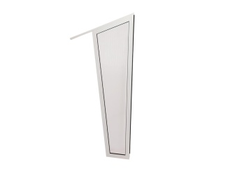 Savespot Grade –  Bočná stena Savespot Grade 180 cm, strieborná/číra