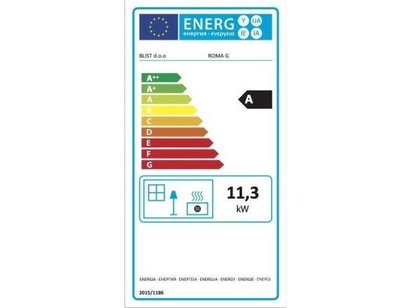 Blist Litinová krbová kamna na dřevo Roma G s troubou na pečení - 13 kW - Red + příslušenství