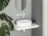 Ravak Umyvadlo Ceramic Slim O 55, bez otvoru pro baterii, bez přepadu, bílá matná