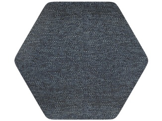 Čalouněné panely –  Luna Hexagon 6x15 cm tmavo modrá