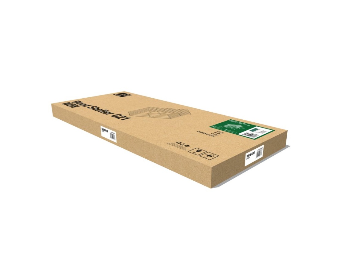 G21 Přístřešek na dřevo  WOH 682 - 302 x 119 cm, zelený