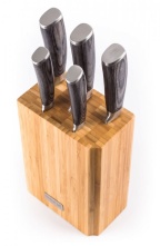G21 Sada nožů Gourmet Stone 5 ks + bambusový blok