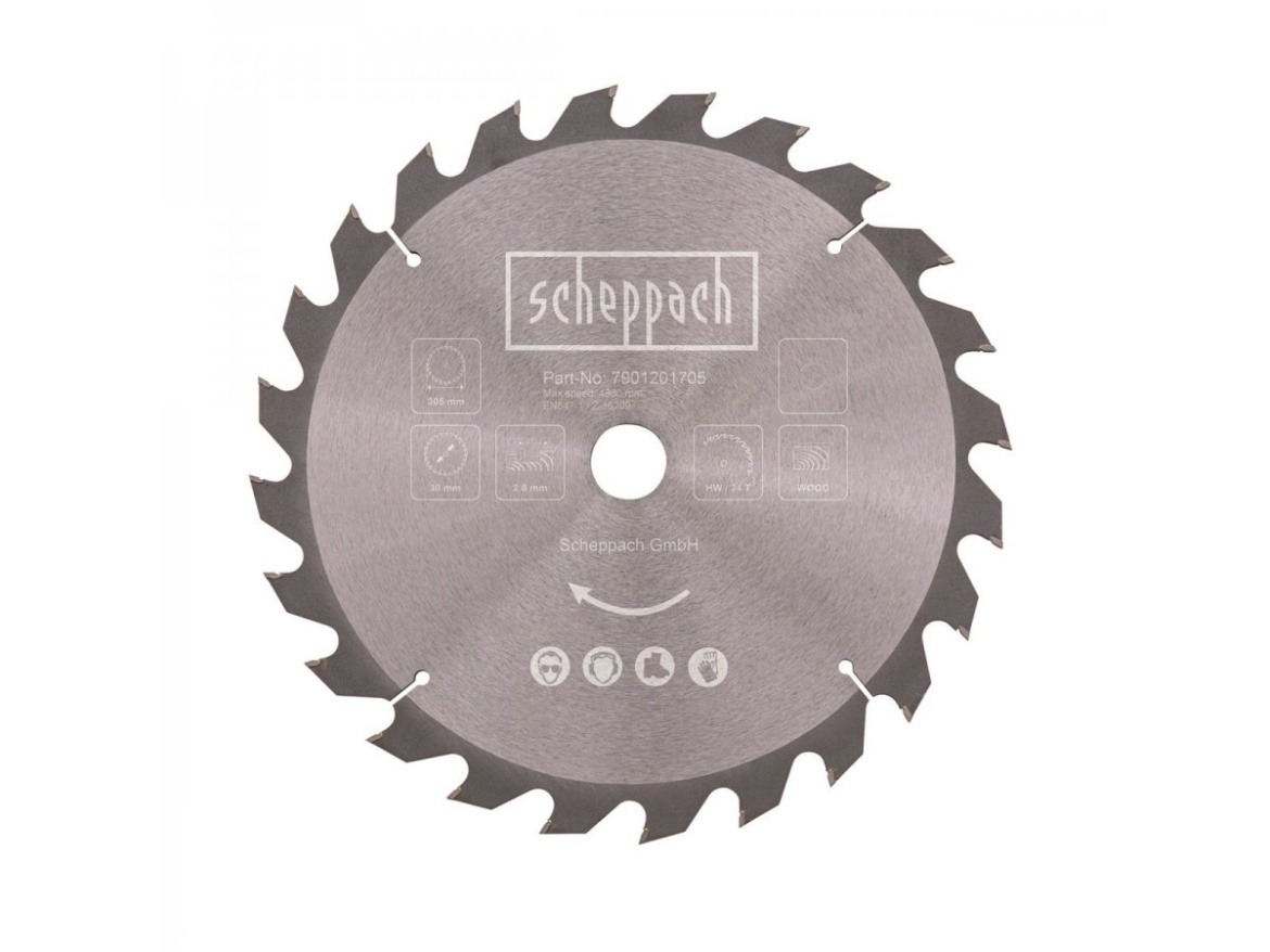 Pro HM 305 SL / HM 140 L Scheppach Pilový kotouč TCT ( 305 x 30 x 2,8 mm, 24 Z )