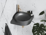 Ravak Umyvadlová pileta pevná Flat, keramická, antracit