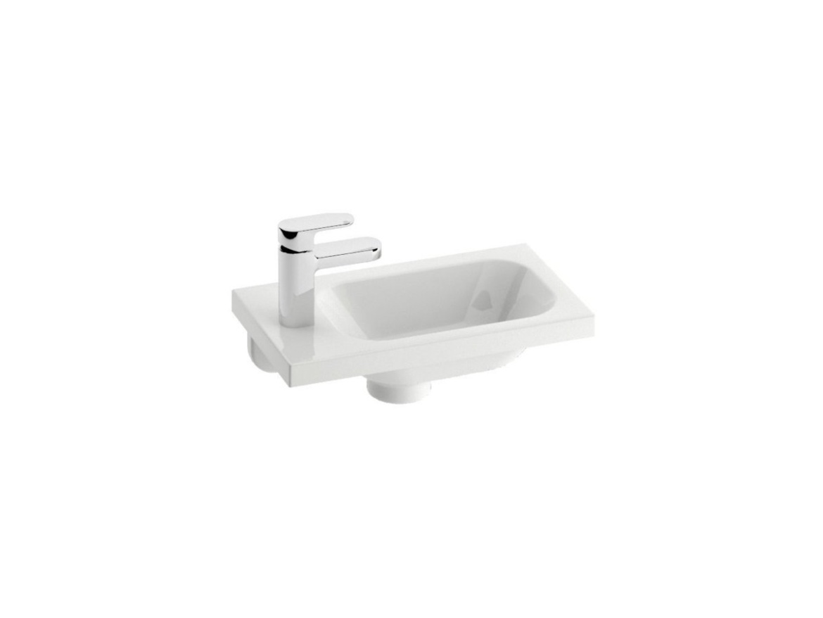 Ravak Umývadlo Chrome 40 L, s otvorom pre batériu, bez prepadu
