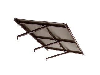 Vchodové stříšky Scobax –  Savespot Line 210 x 105 cm hnedá / bronz