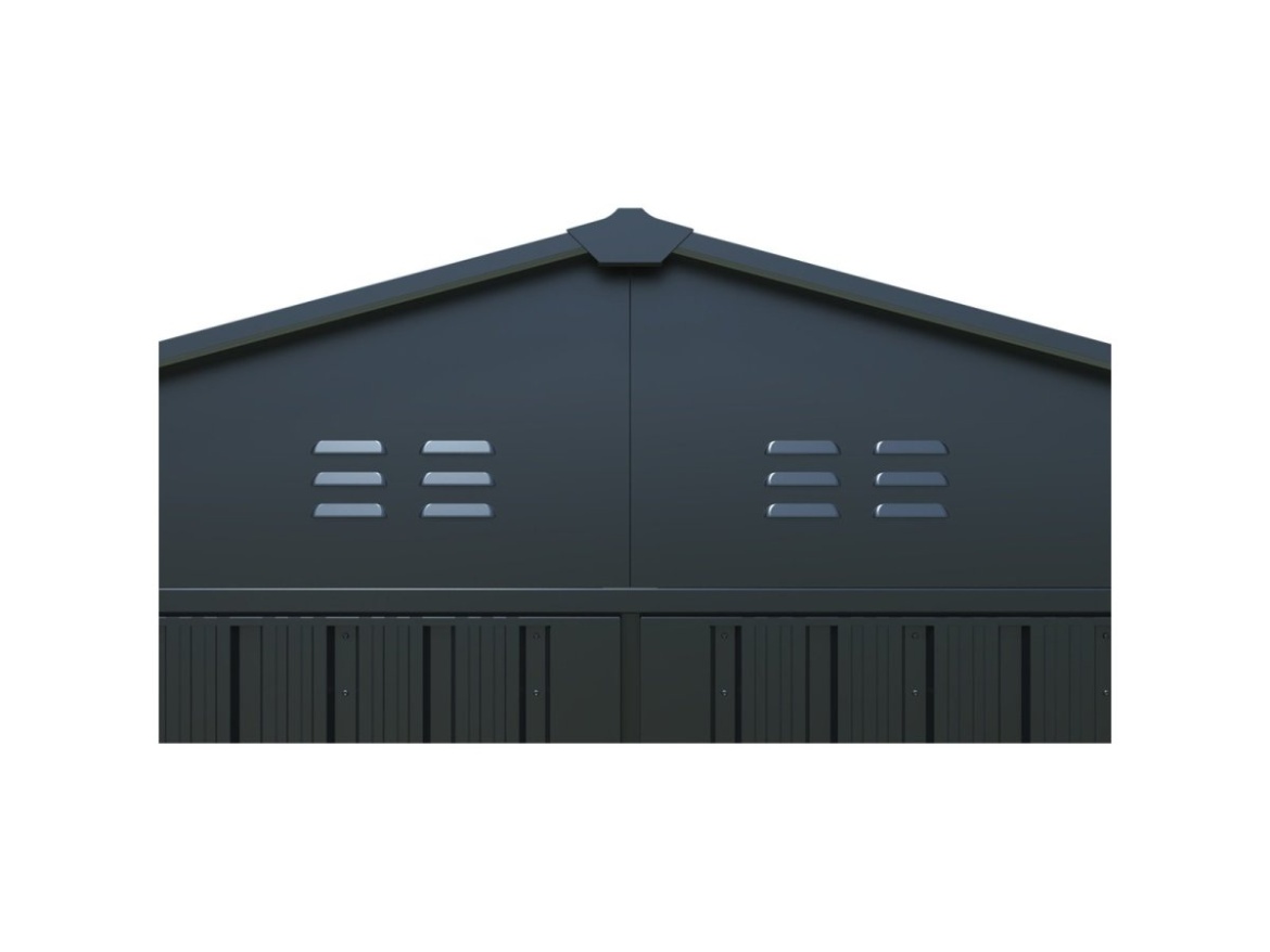 Kovová garáž 3,8 x 6 m se sedlovou střechou Antracit Riwall PRO RMCG 20x13 Anthracite