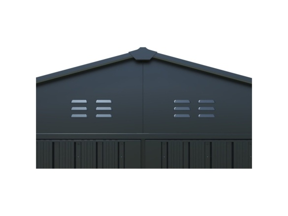 Kovová garáž 3,8 x 6 m se sedlovou střechou Antracit Riwall PRO RMCG 20x13 Anthracite