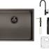 Kuchyňské dřezy Reginox SET Miami 500 Gun metal + baterie Cano + příslušenství