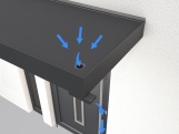 Vchodová stříška Gutta Guttavordach BS PLUS LED strip