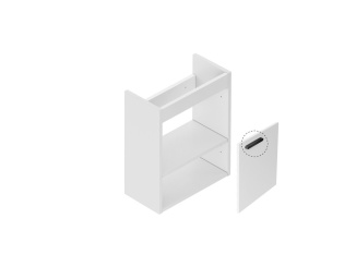 Koupelnový nábytek –  Ravak SD Chrome II korpus skříňky 40, bílá, madlo 152 mm, chrom