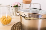 G21 Sada nádobí Gourmet Magic s cedníkem, 4 díly, nerez