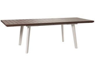 Stoly –  Záhradný stôl Keter Harmony rozkladací biely / cappuccino