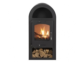 Příslušenství pro Koleno rourové Livin'Flame Smoke černá, 45°, 150 mm