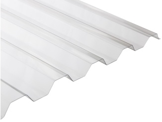 Polykarbonátové trapézové desky Gutta –  Gutta gliss Makro trapéz 2500 mm x 1045 mm, číra