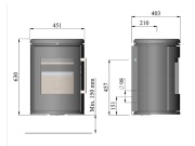 Závěsná krbová kamna Morsø 6870 5,8 kW