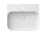 Ravak Umývadlo Ceramic Slim Wall R 55 N, s otvorom pre batériu, s prepadom, čierna matná
