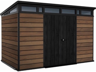 Plastové –  Keter Zahradní domek  Signature 11x7 Walnut, s podlahou