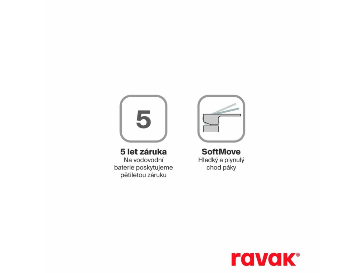 Ravak ES 068.10WV.O3.RB07F Podomítková baterie 3-cestná bez tělesa, White Velvet