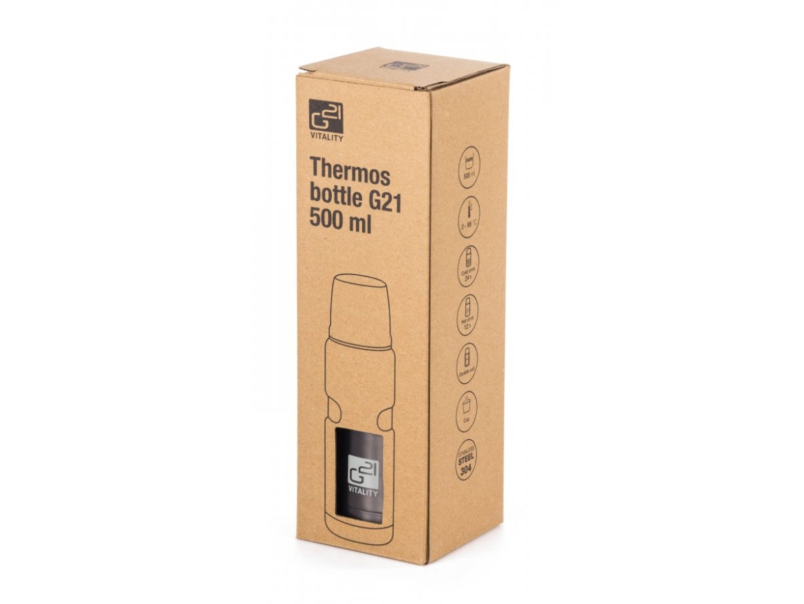 G21 Termoláhev  na pití, 500 ml, ocelově šedá