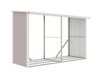 Dřevníky –  G21 Přístřešek na dřevo  WOH 682 - 302 x 119 cm, šedý