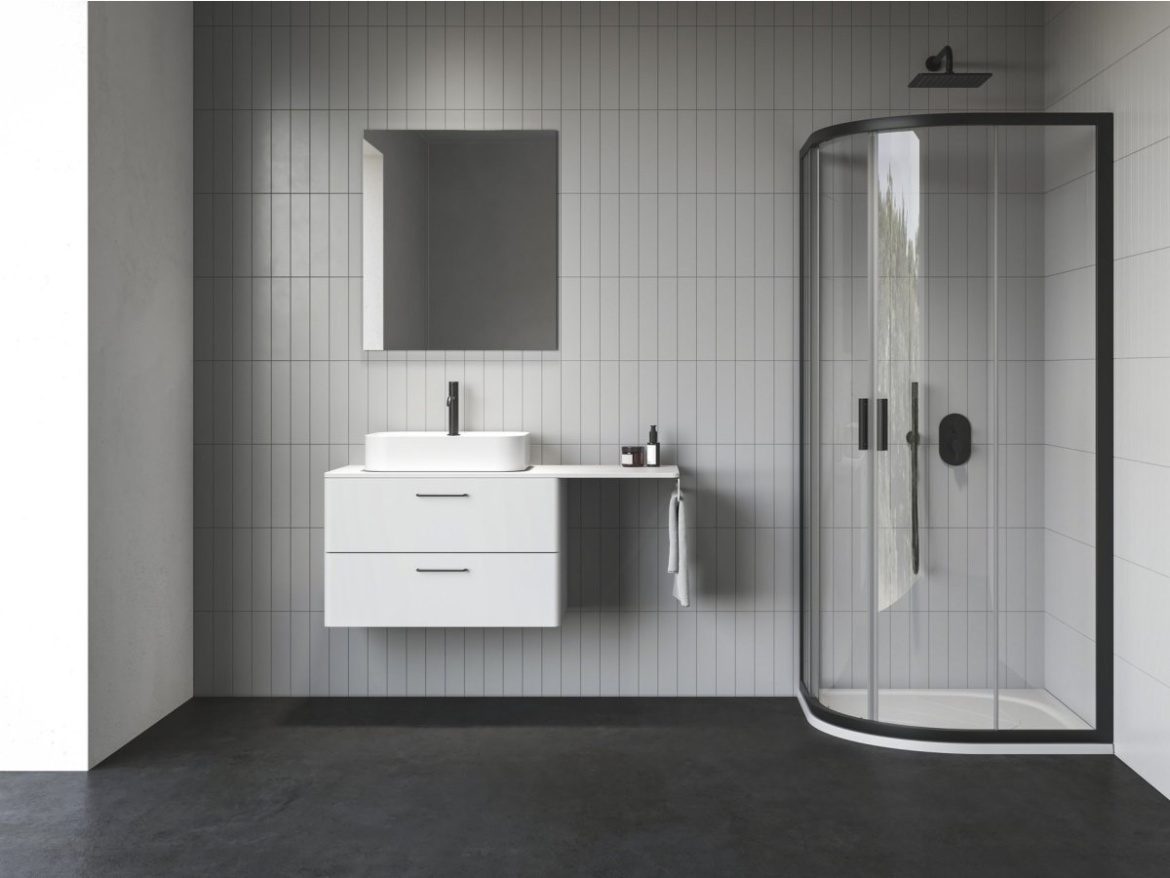 Ravak NBLCP4 80x80, čierna+transparent