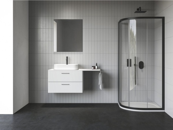 Ravak NBLCP4 80x80, čierna+transparent