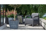 Keter Květináč Beton Square Planter Light grey