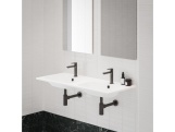 Ravak Dvojumyvadlo Chrome Slim 120, s otvory pro baterie, s přepadem