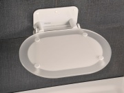 Ravak Sedadlo Chrome, clear/biela