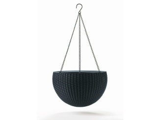 Vybavení k bazénu –  Keter Květináč  Hanging Sphere grafitový