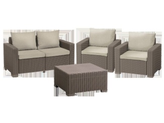 Sestavy –  Keter Zahradní set  California 2+2+1 cappuccino
