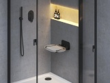 Ravak Sedadlo Chrome, clear/biela