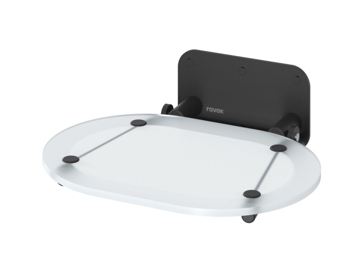 Ravak Sedadlo Chrome, clear/biela