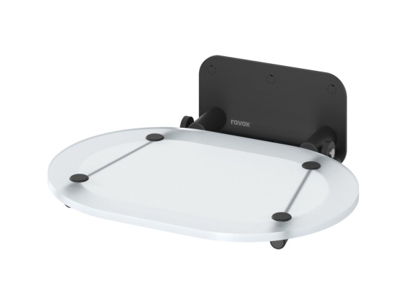 Ravak Sedadlo Chrome, clear/biela