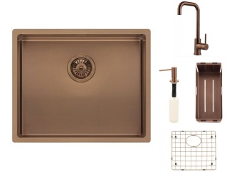 Kuchyňské dřezy Reginox –  Reginox SET Miami 500 Copper + baterie Crystal + příslušenství