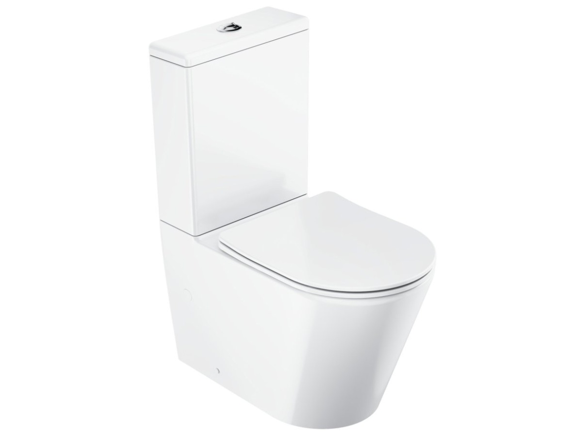 Ravak WC kombi Elegant RimOff set, vario odpad, biela
